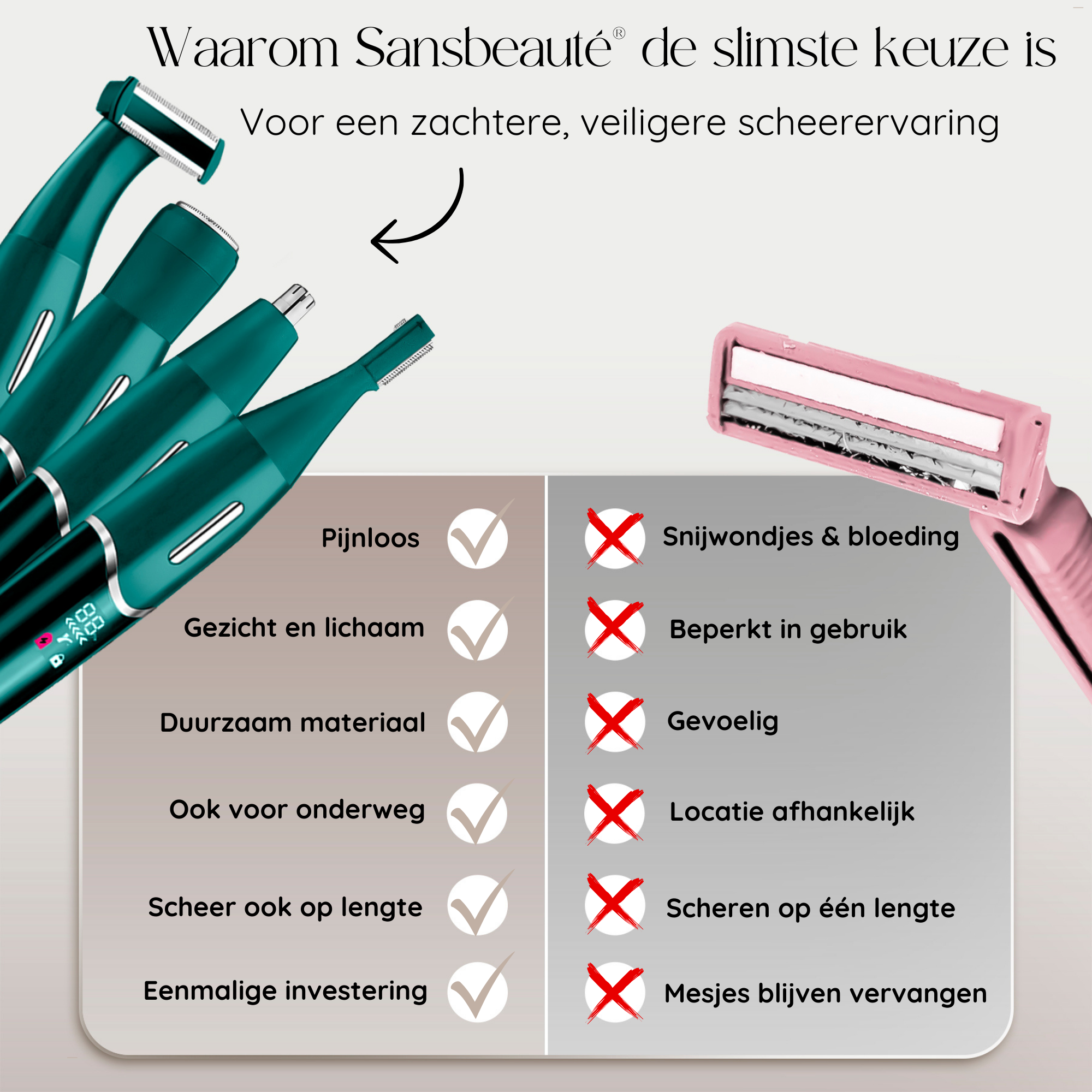 SANSBEAUTÉ® 4 IN 1 BIKINITRIMMER