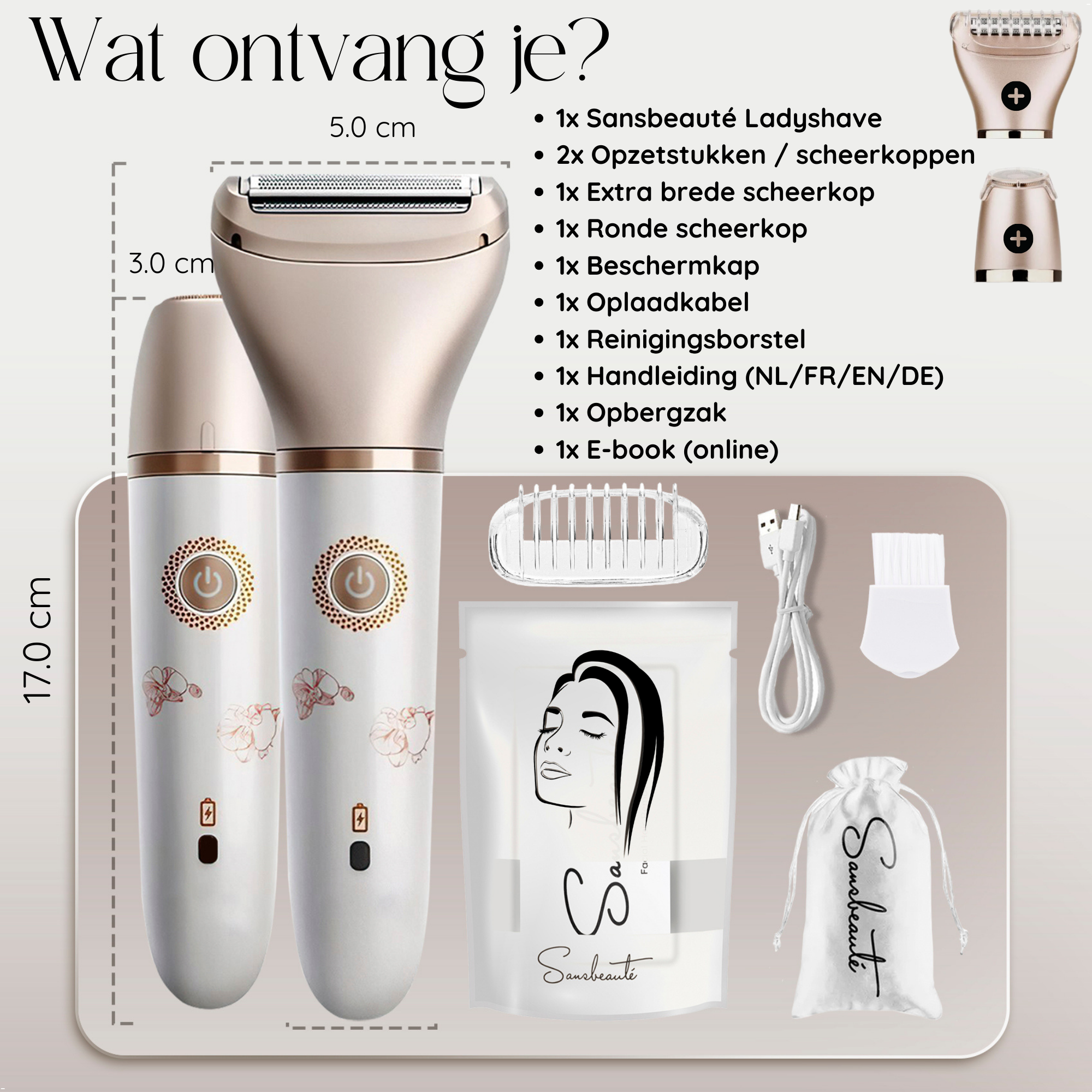 SANSBEAUTÉ® 2 IN 1 LADYSHAVE